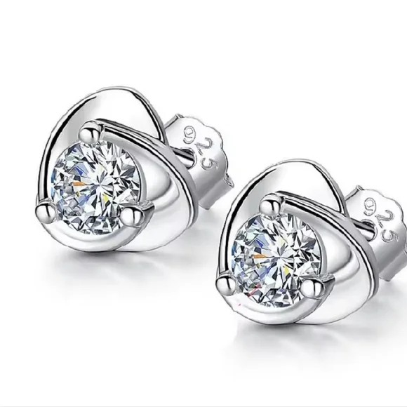 Sterling Silver 925 Stud Earrings - Picture 2 of 3